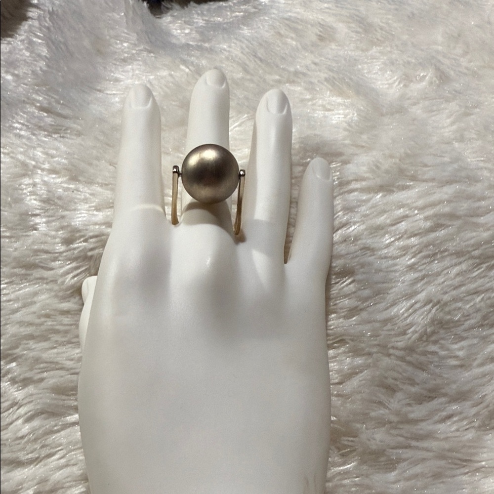 French Connection Silver and Gold Statement Ring